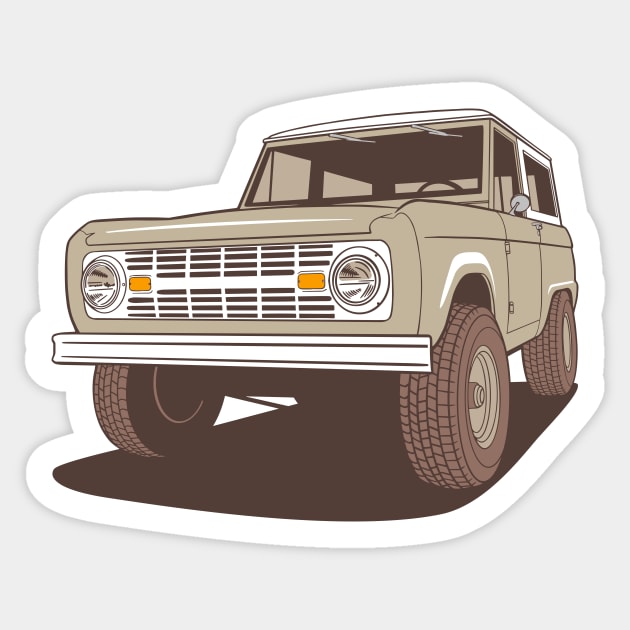 TAN BRONCO Sticker by OldSkoolDesign